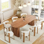 Extendable Oval Wooden Dining Table