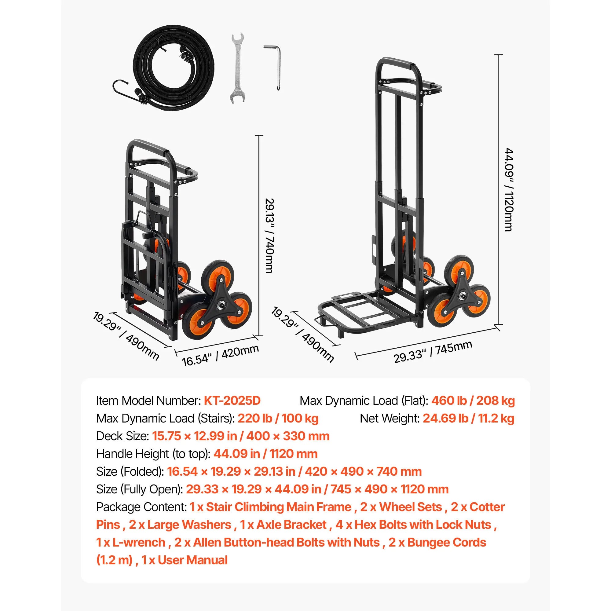 Stair Climbing Cart 220 lbs