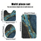 Blue Gold Marble Bathroom Set