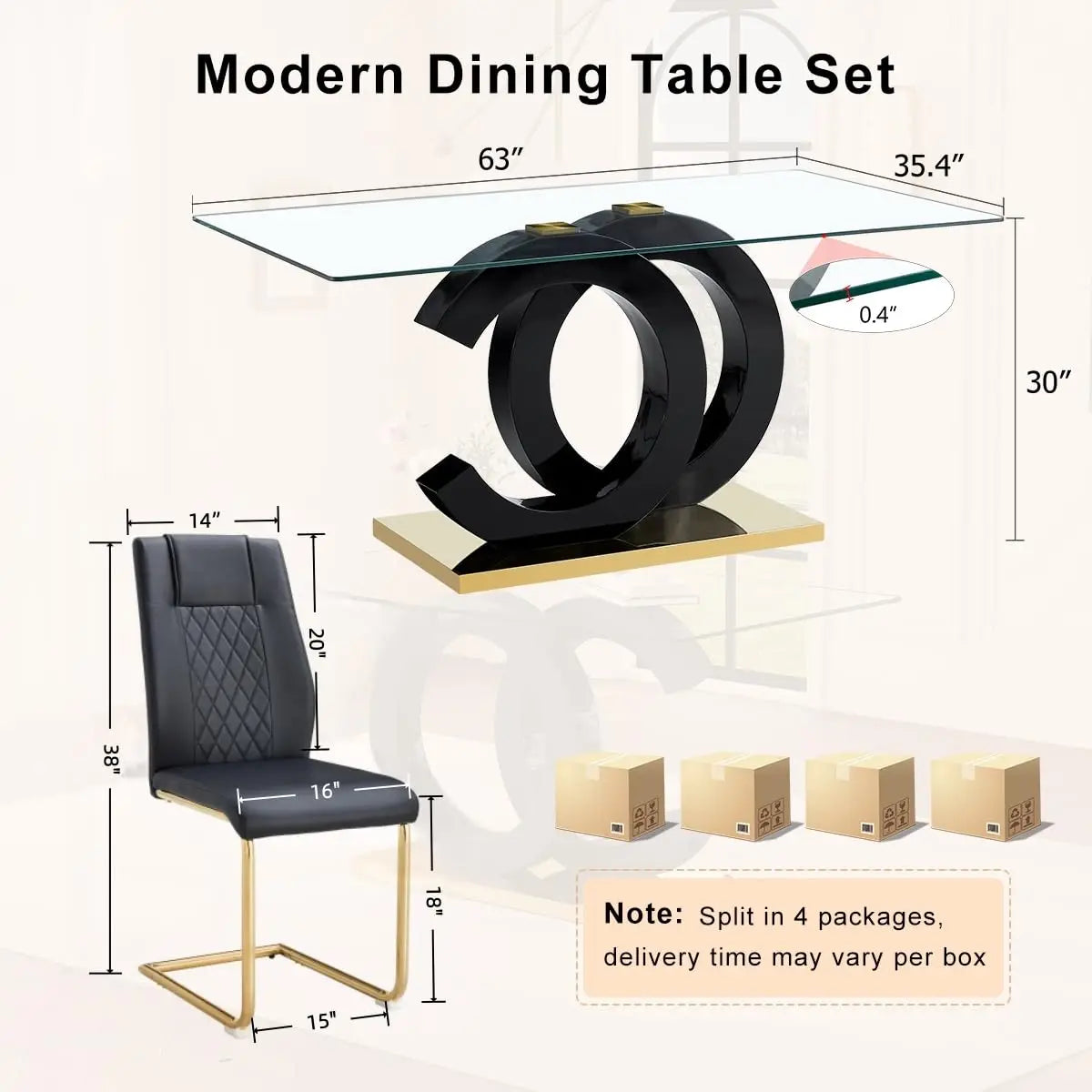 6 ，7 Piece Dining Table Chairs Set