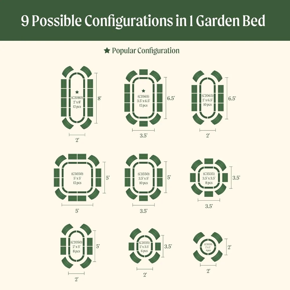 Planter Box for Vegetables & Flowers Easy Assembly