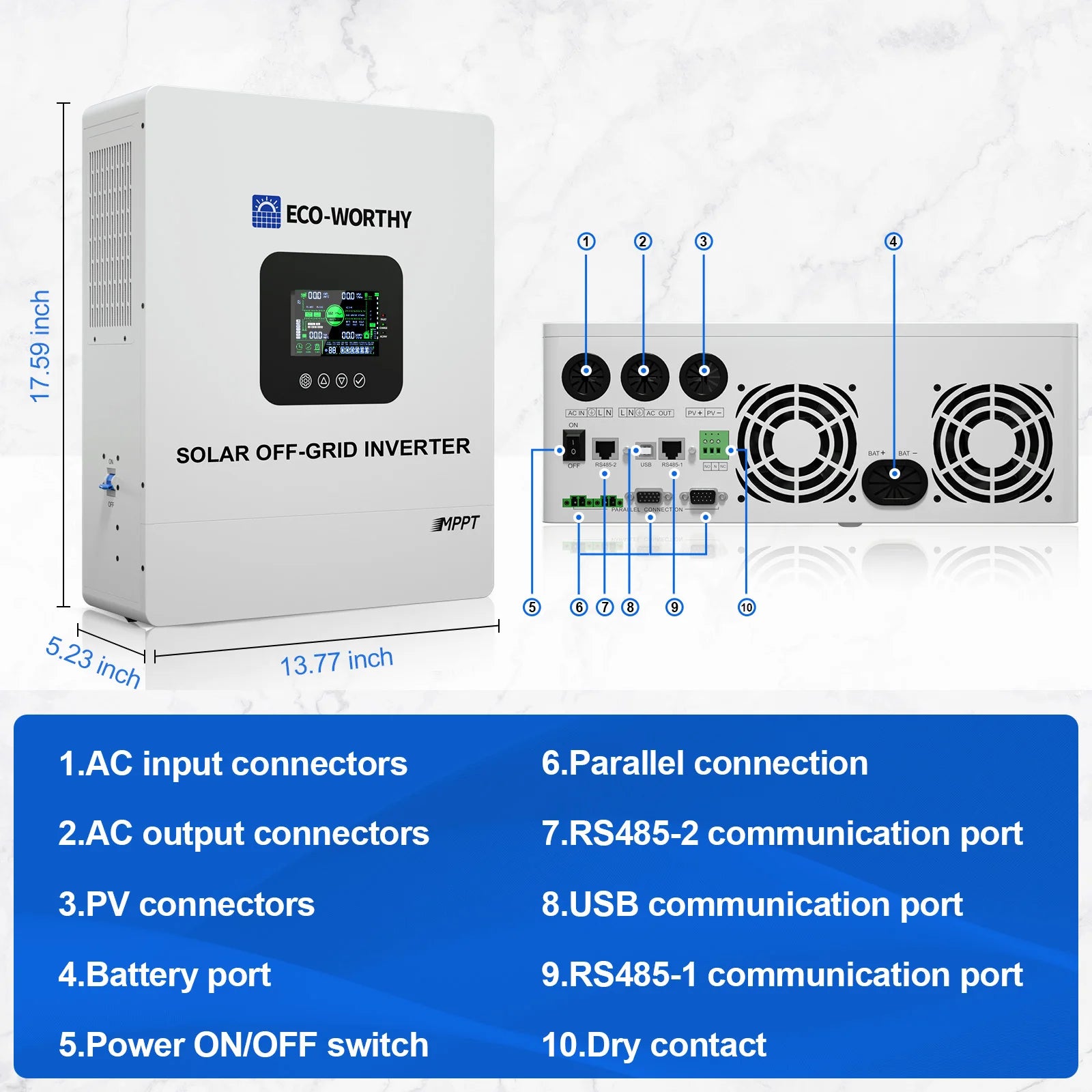 Solar Built in 100A MPPT Solar Charge Controller