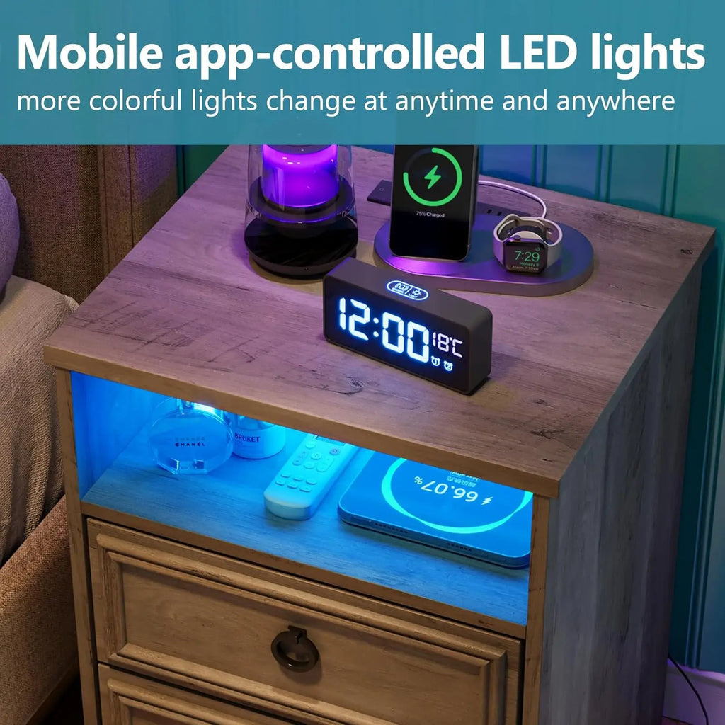 Nightstands Charing Station Strip Lights