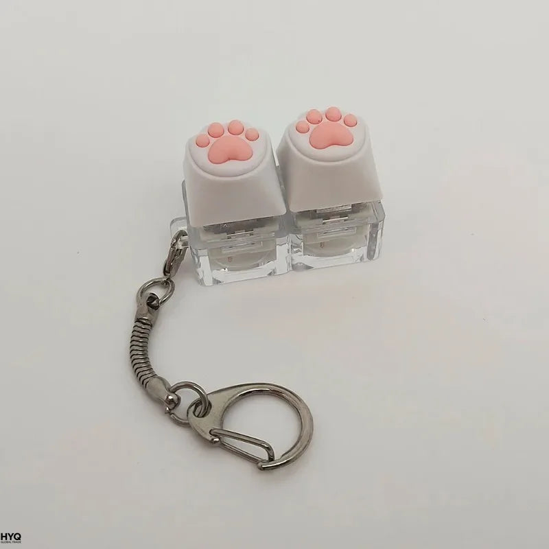 Silicone Soft Cat Claws Keychain Key Ring Pendant Mobile Phone Backpack Pendant Desktop Accessories Decompression Press Tools