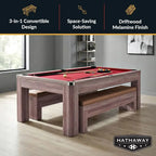 Bench-Included Billiards Table Combo Set