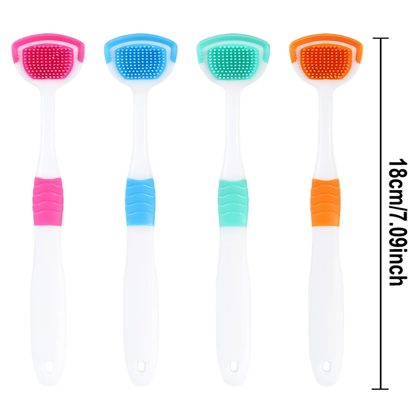 1Pc/4Pcs/8Pcs Silicone Tongue Scraper For Oral Hygiene,Tongue Cleaner Scraper For Oral Care,Tongue Brush Food Debris Clea