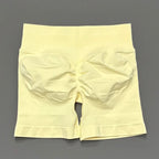 HISTELLO Sports Shorts 4.5" Women Yoga Shorts Seamless Low Waist Scrunch Bum Gym Leggings Workout Stretch Fitness Sports Shorts
