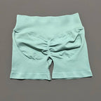 HISTELLO Sports Shorts 4.5" Women Yoga Shorts Seamless Low Waist Scrunch Bum Gym Leggings Workout Stretch Fitness Sports Shorts