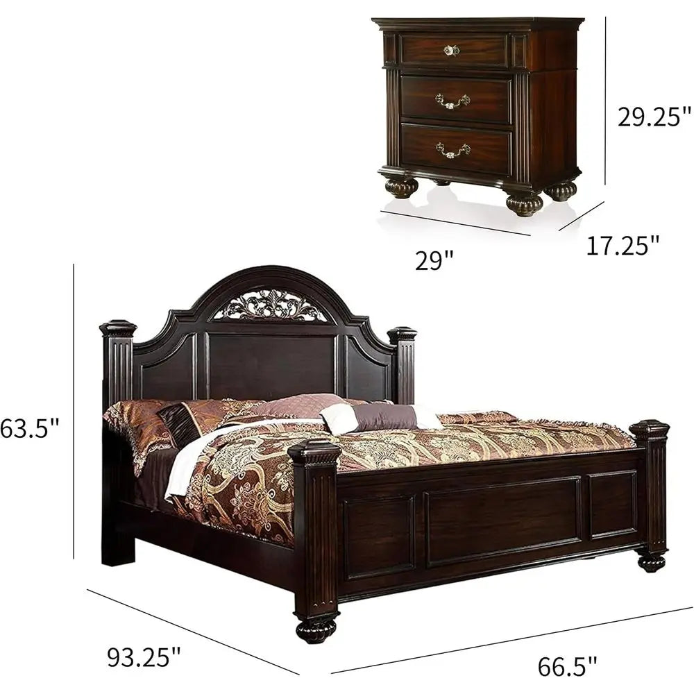 Solid Walnut 6 Piece Bedroom Set