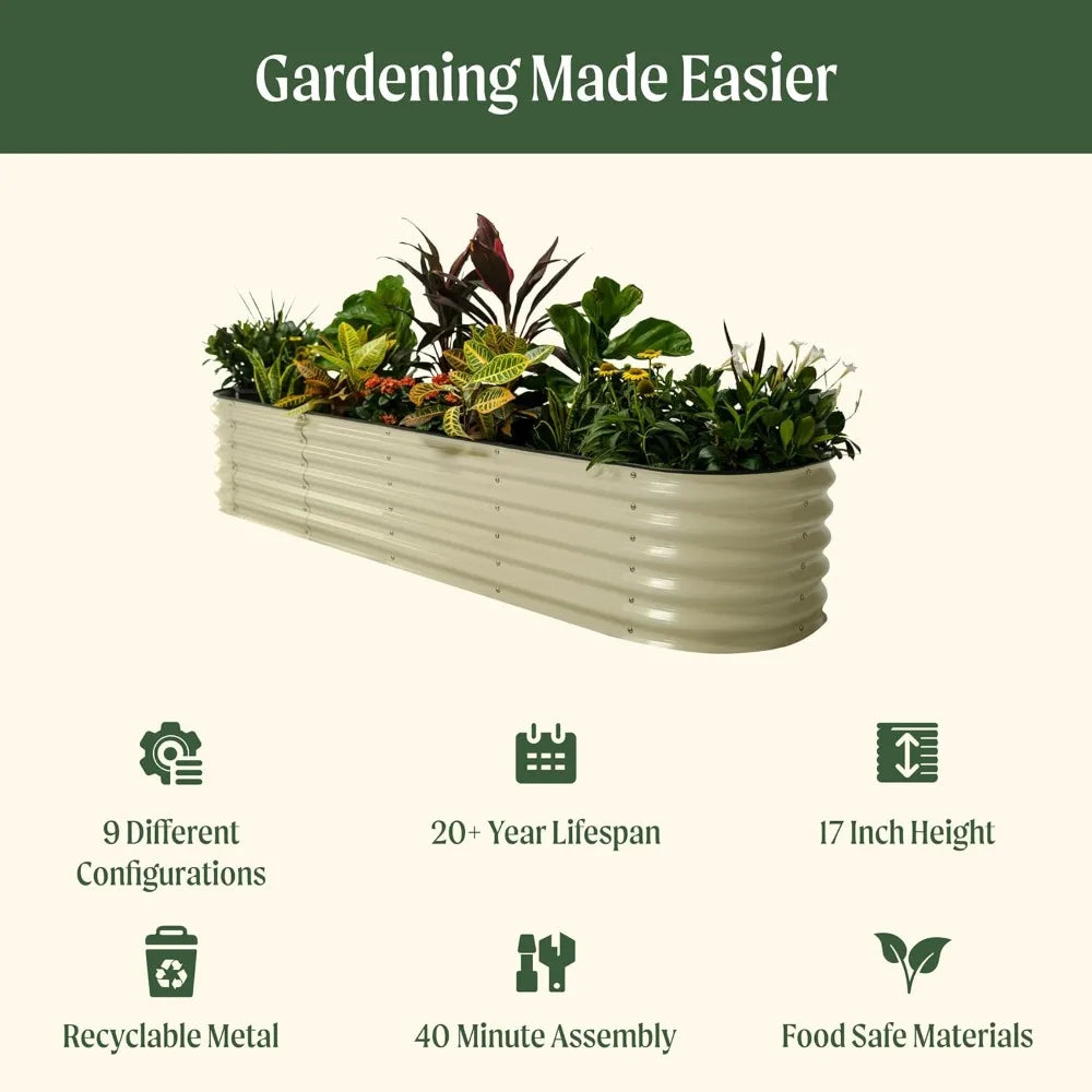 Planter Box for Vegetables & Flowers Easy Assembly
