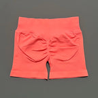 HISTELLO Sports Shorts 4.5" Women Yoga Shorts Seamless Low Waist Scrunch Bum Gym Leggings Workout Stretch Fitness Sports Shorts