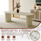Extendable Oval Wooden Dining Table