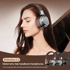 Bluetooth Headphones, HD Stereo Sound  with Built-in Microphones