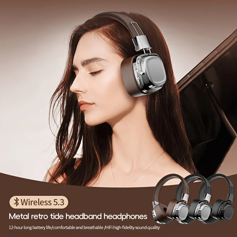 Bluetooth Headphones, HD Stereo Sound  with Built-in Microphones