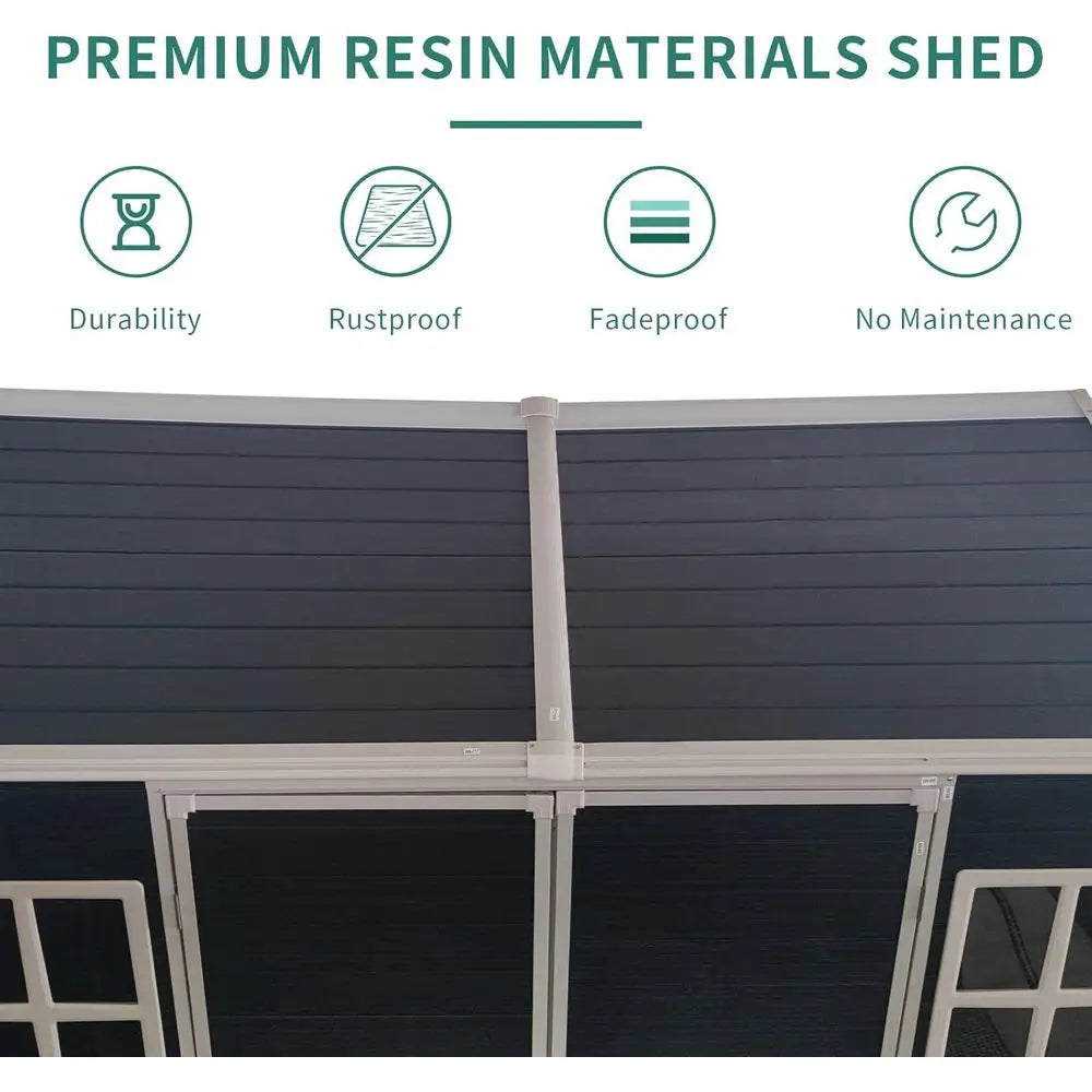 8x4ft Outdoor Plastic Storage Shed
