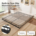 Queen Size Floating Bed Frame with Smart LED Lights