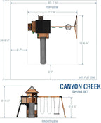 Clubhouse, Play Kitchen, Picnic Area, Belt Swings, Web Swing, Rock Wall,