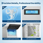 Commercial Ice Maker Machine 450LBS/24H AC110V/60Hz Stainless Steel Under Counter Ice Machine