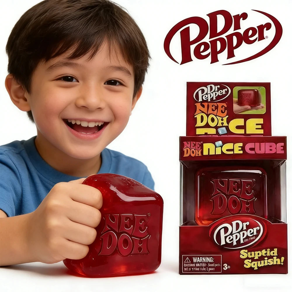 DC Schylling Needoh Nice Sensory Squeezing Toy Cube for Stress relief and Fingertip Release Toy for Pinching and Playing