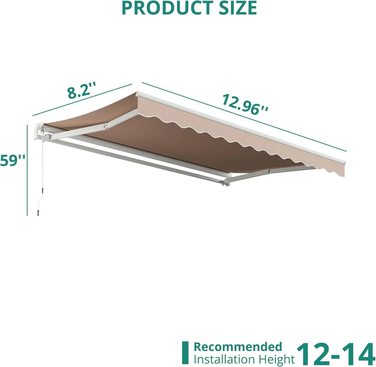 Retractable Awning 13 x 8 ft