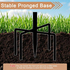 3" Deep Metal Bird Bath with Removable Bowl, Stable Stake for Garden Decor, Easy Clean