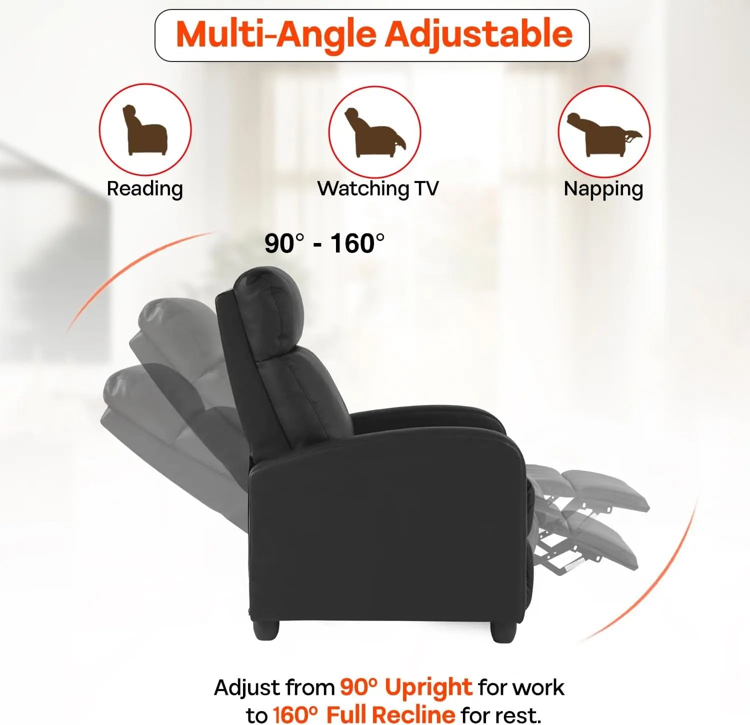 Massage Recliner Sofa  Lumbar