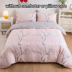 Dolin Plum Blossom Print Three-Piece Quilt Cover Set,
