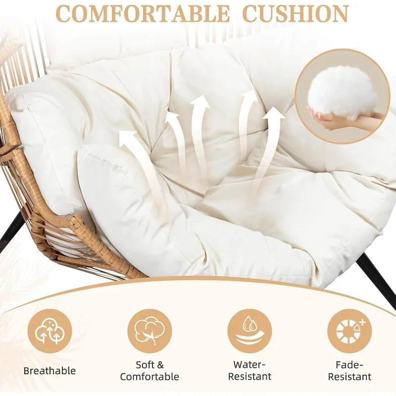 Wicker Egg Chair with  Cushion