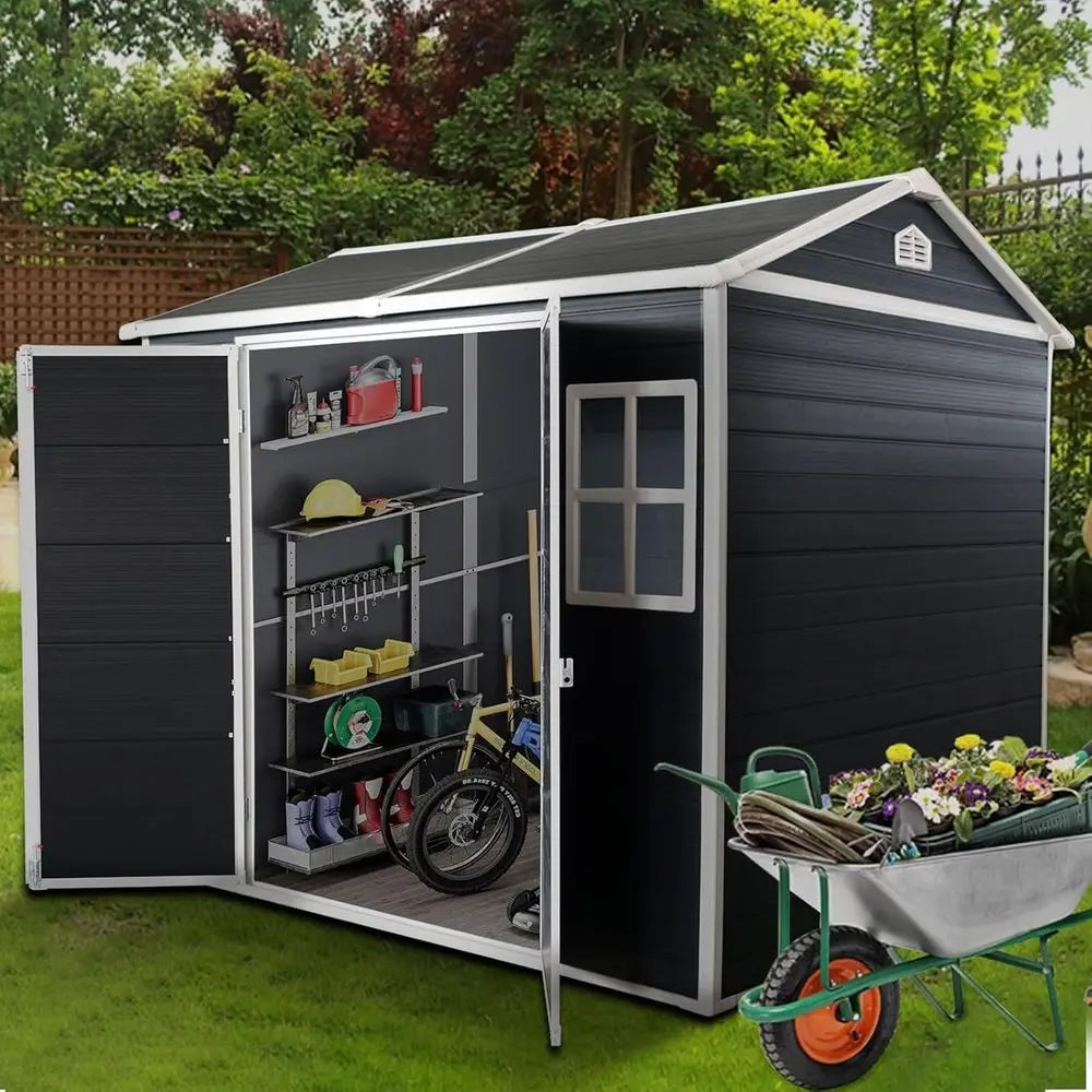 8x4ft Outdoor Plastic Storage Shed
