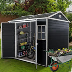8x4ft Outdoor Plastic Storage Shed