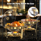 Chafing Dishes for Buffet 5QT Round Stainless Steel