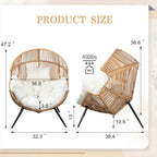 Wicker Egg Chair with  Cushion