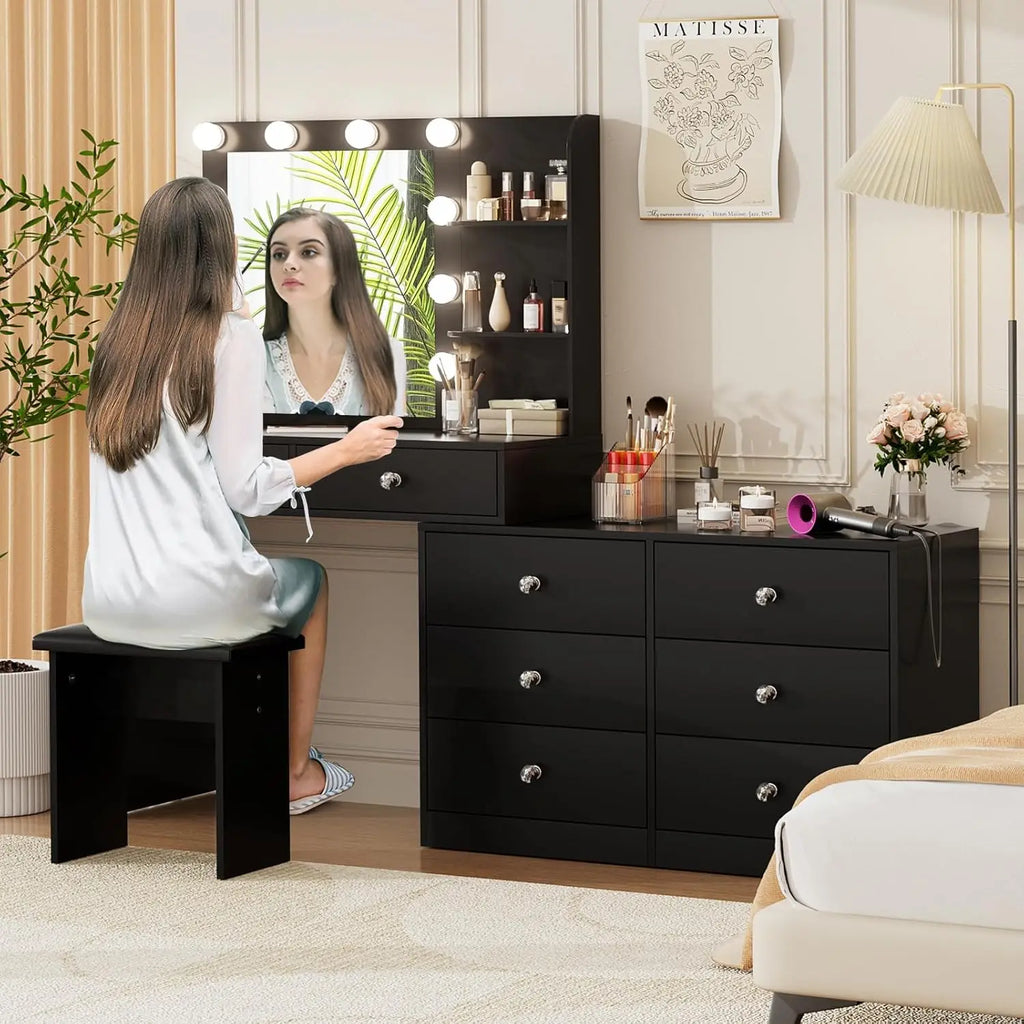 Makeup Vanity Desk 8 Drawers,
