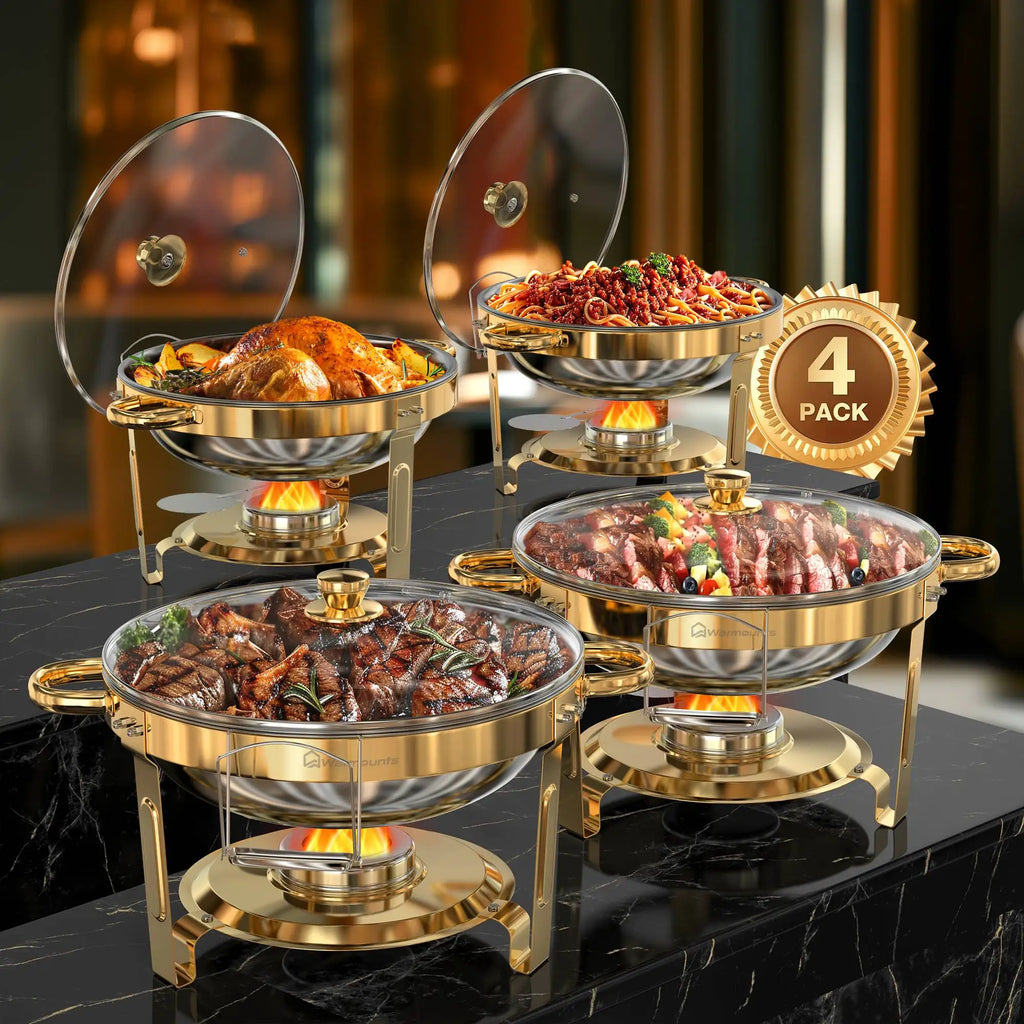 Chafing Dishes for Buffet 5QT Round Stainless Steel