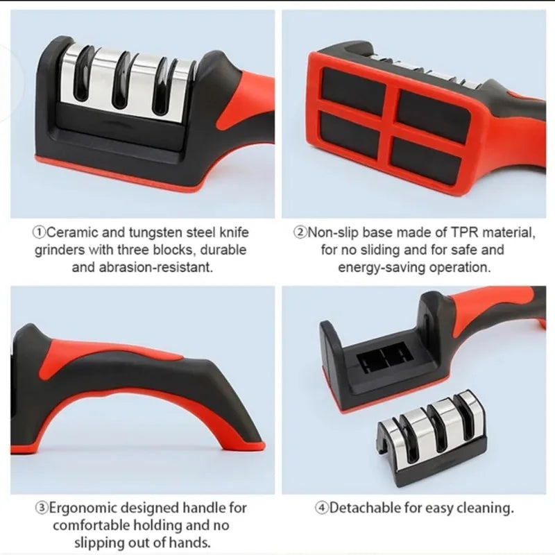 3-Stage Knife Sharpener Set -