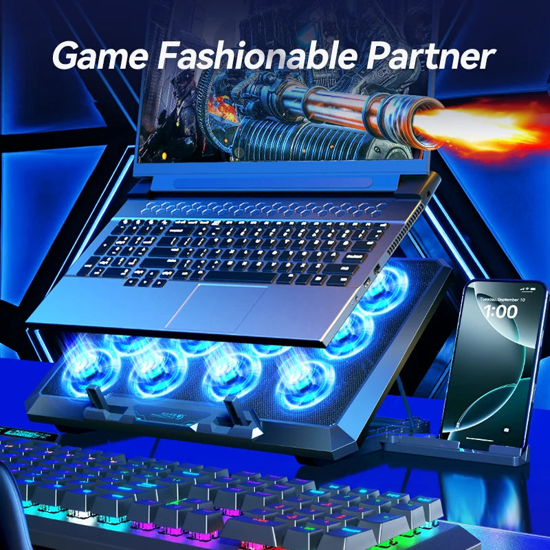 Laptop Cooling Pad with 12 Quiet Fans