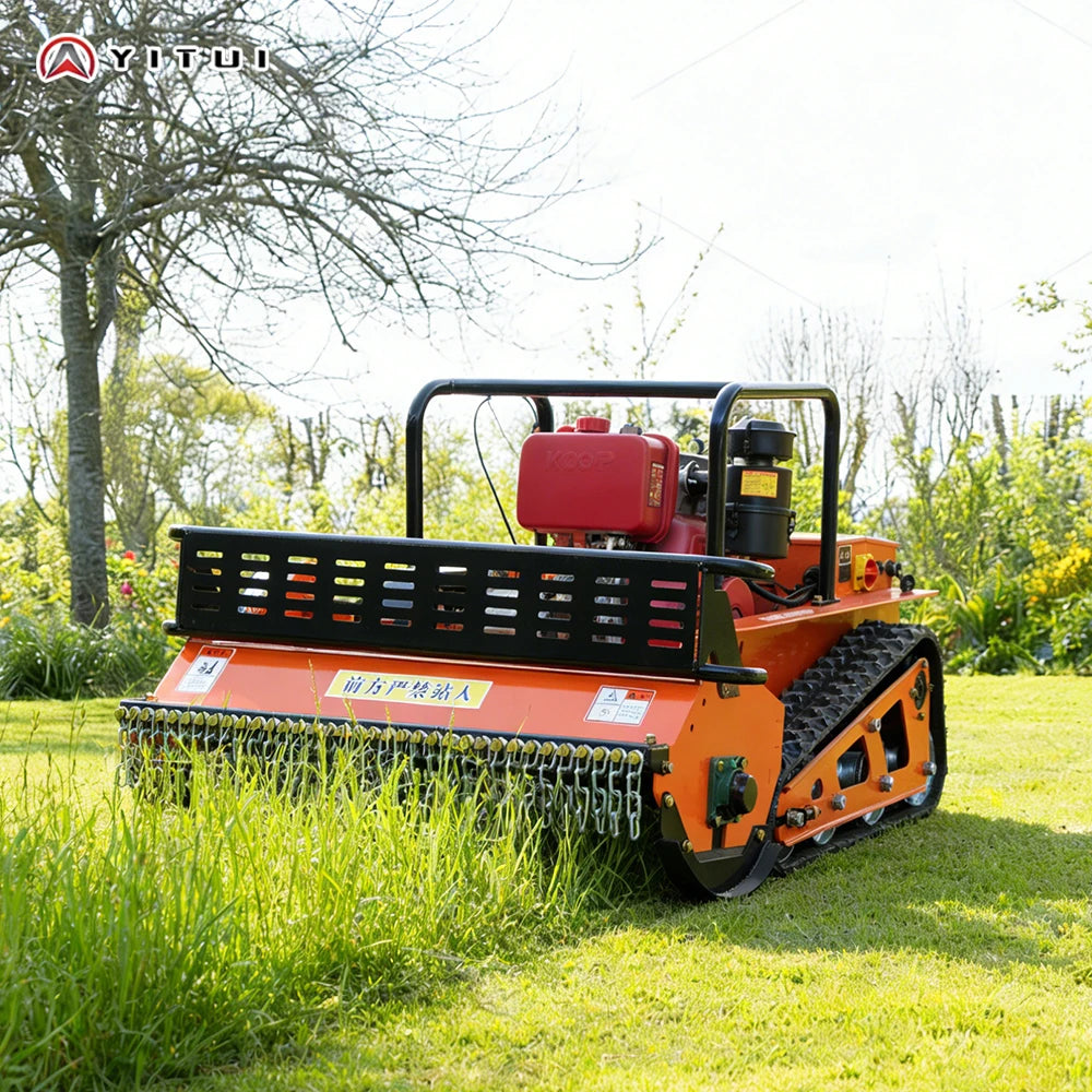 Diesel Fuel Crawler Grass Cutter Remote Control Lawn Mower