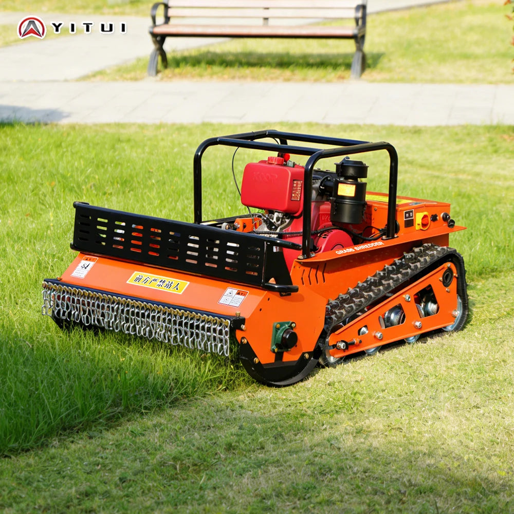 Diesel Fuel Crawler Grass Cutter Remote Control Lawn Mower