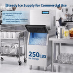 Commercial Ice Maker Machine 450LBS/24H AC110V/60Hz Stainless Steel Under Counter Ice Machine