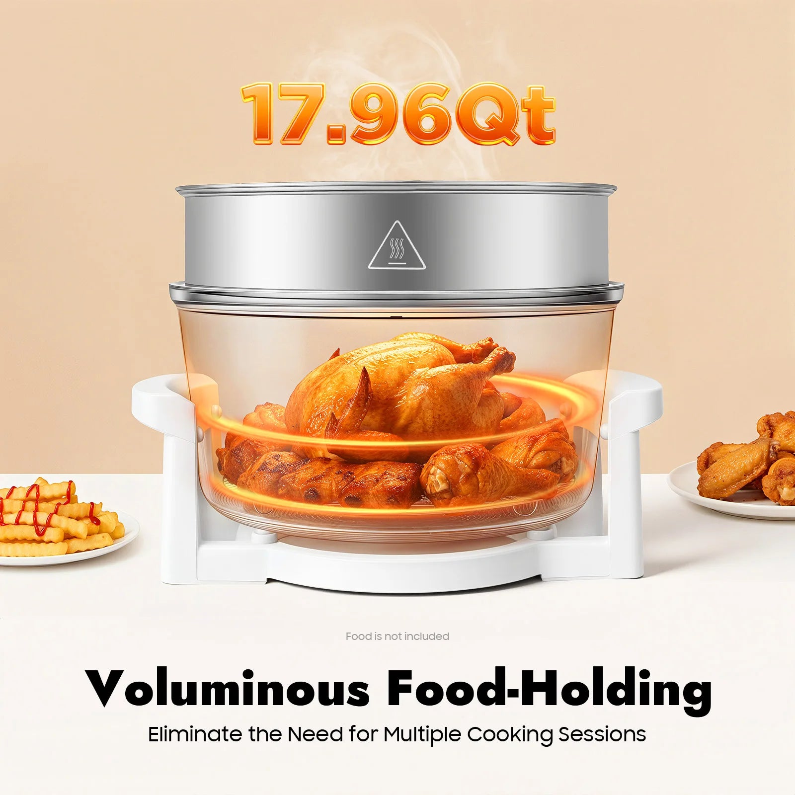 110V 17.96Qt Visual Air Fryer 1200-1400W 360°