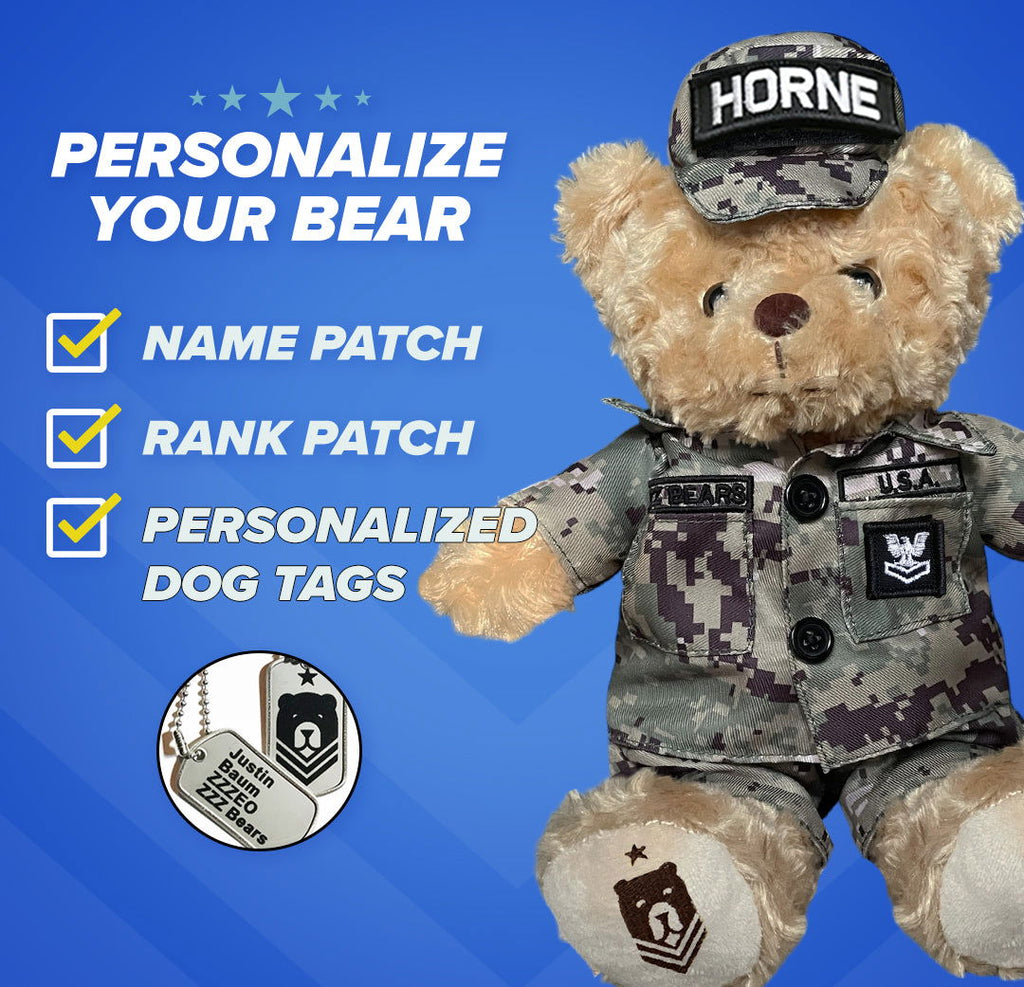 Sailor Sleeptight - Navy Teddy Bear Cammo