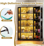 Cabinet with LED Lights, Glass Doors
