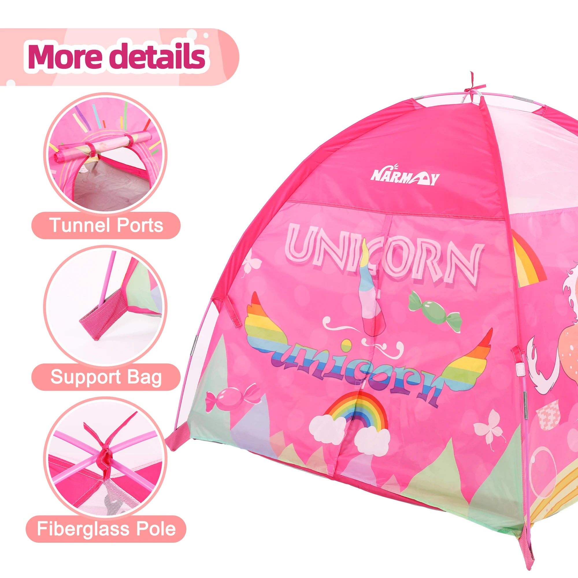 Unicorn Dome Tent for Girls