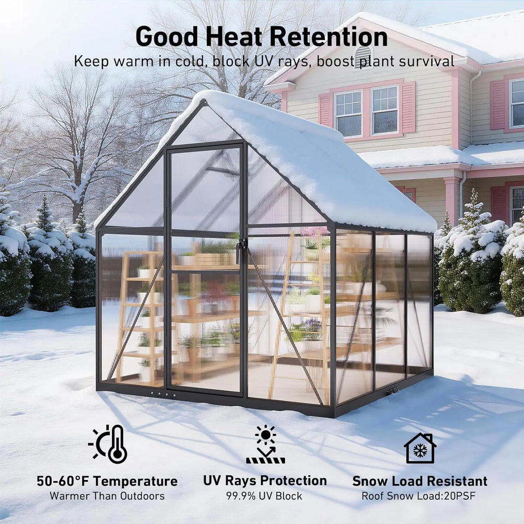 6x6FT Walk-In Outdoor Greenhouse