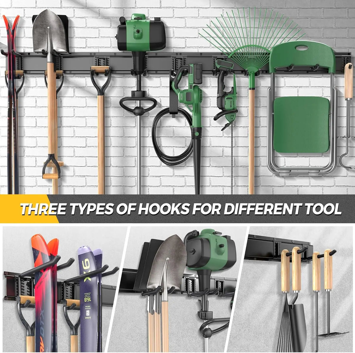 720lbs Garage Tool Organizer Wall Mount