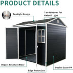 8x4ft Outdoor Plastic Storage Shed