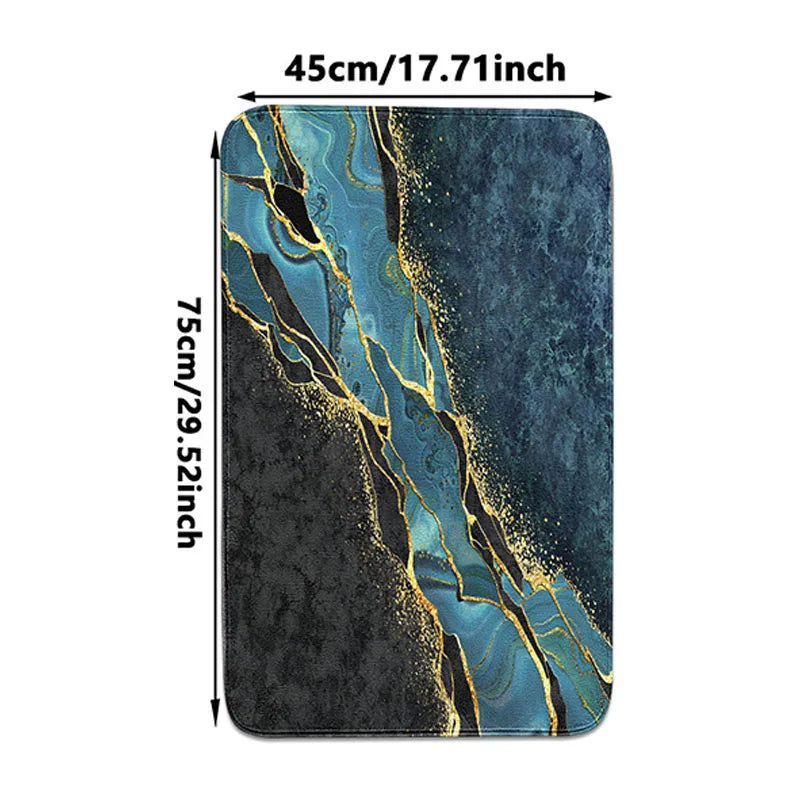 Blue Gold Marble Bathroom Set