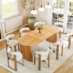 Extendable Oval Wooden Dining Table