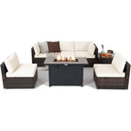7 Piece Patio Furniture Set  Fire Pit