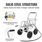 Hose Reel Cart, Hold Up to of 5/8'' Hose, Garden Water Hose Carts Mobile Tools with 4 Wheels, Heavy Duty Powder-Coated Steel Ou